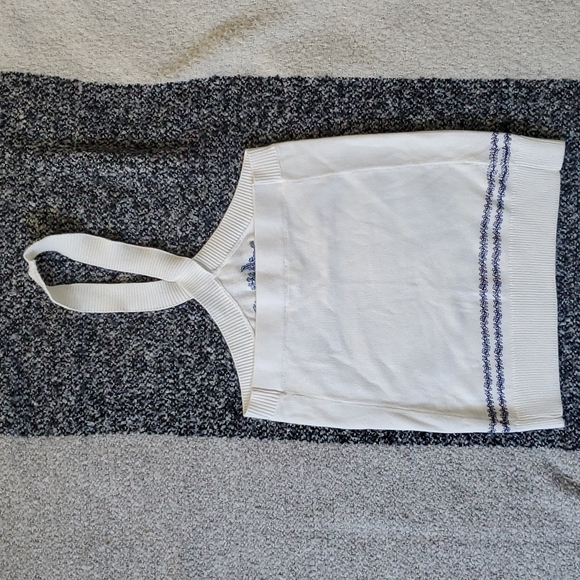 Ann Taylor Loft embroidered halter sweater - Picture 4 of 6